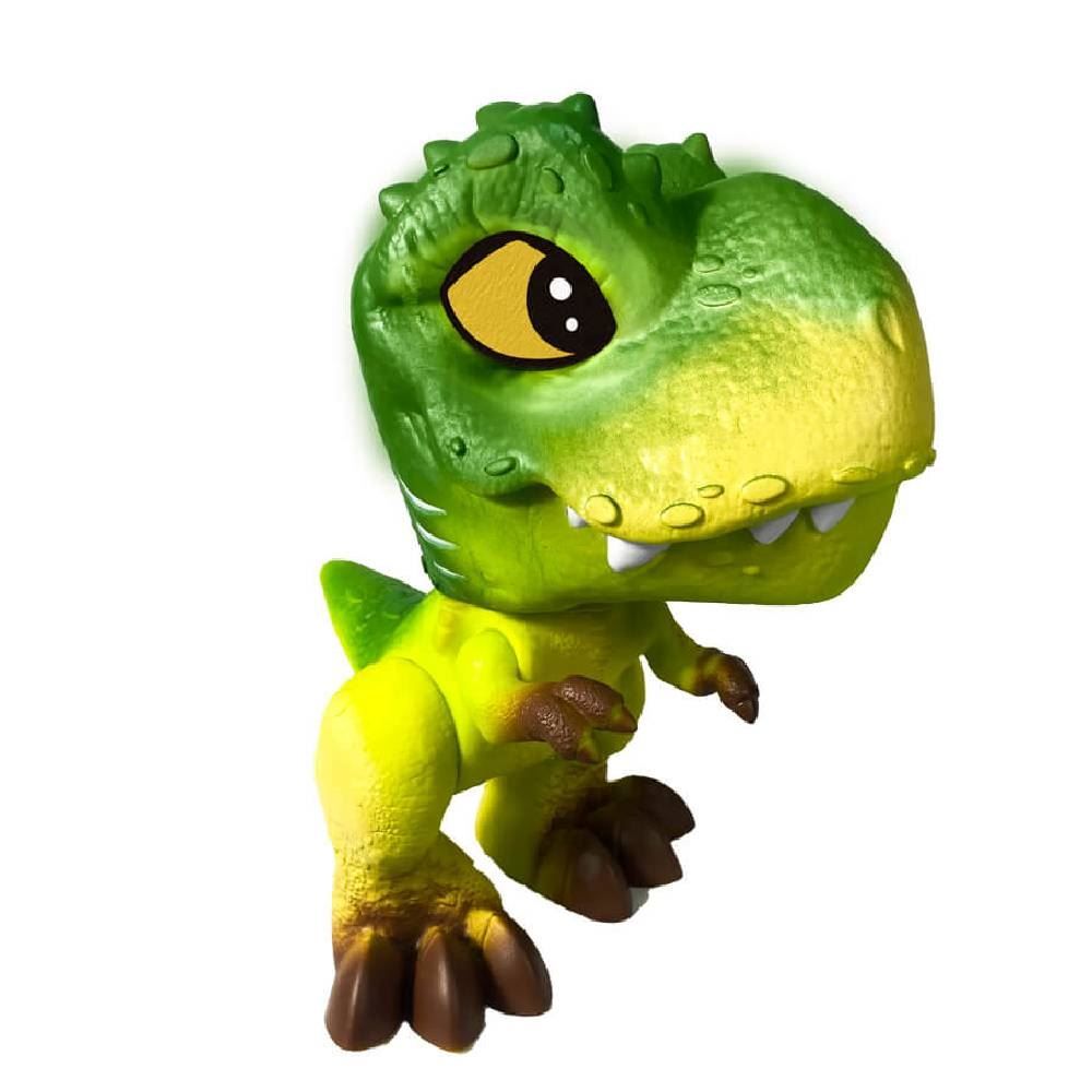  Mini T-Rex Verde Na Casinha Baby Dinos Pupee - 1487