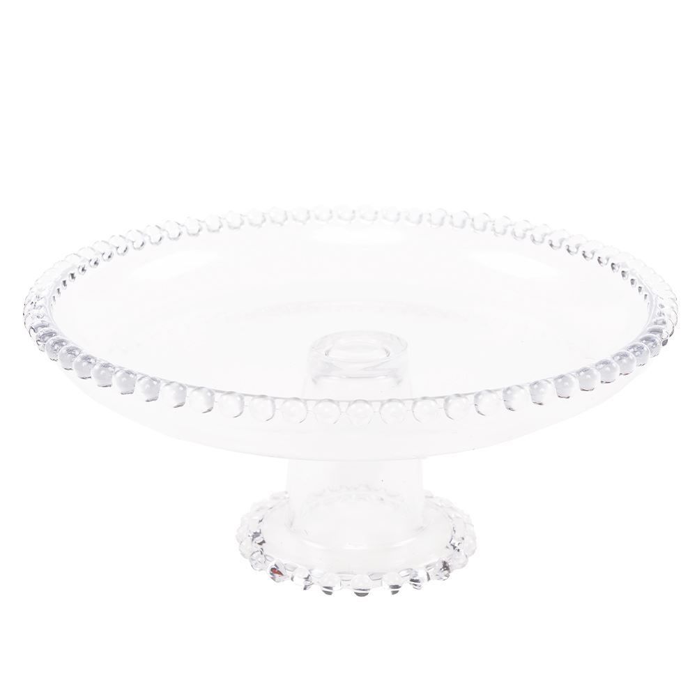 Prato Bolo C/ Pe Pearl 20X9cm - Cristal