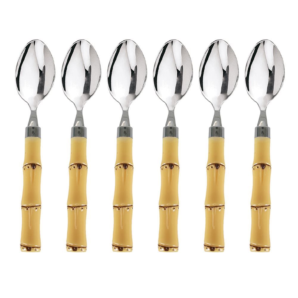 Jogo Colheres Mesa Bambu Natural 20Cm 6 Pc - Bambu