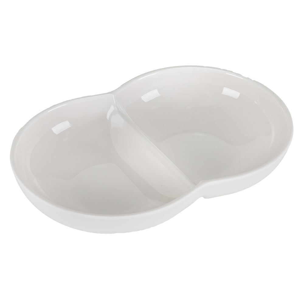 Petisqueira Duas Div Branco 14,6X22,4X4,4Cm - Branco