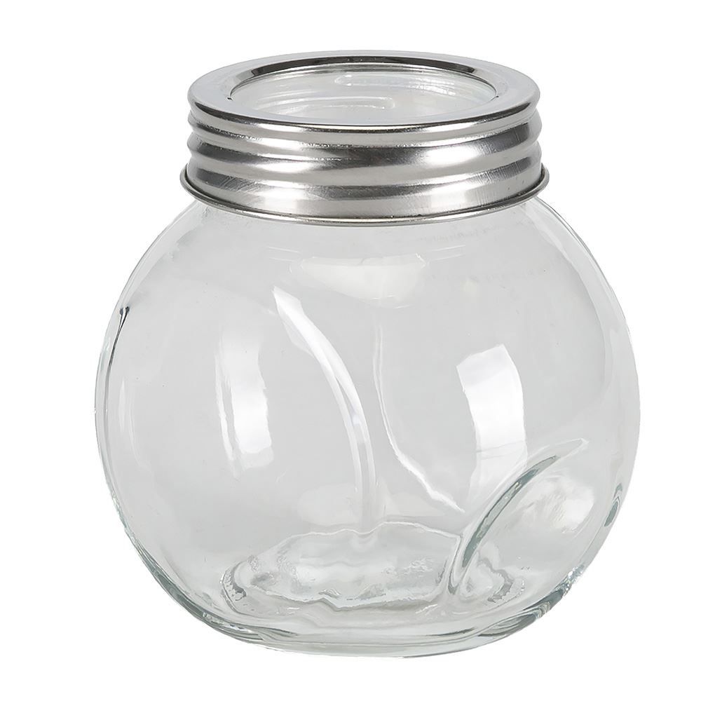 Porta Tempero Vidro C/ Tampa 200Ml - Vidro