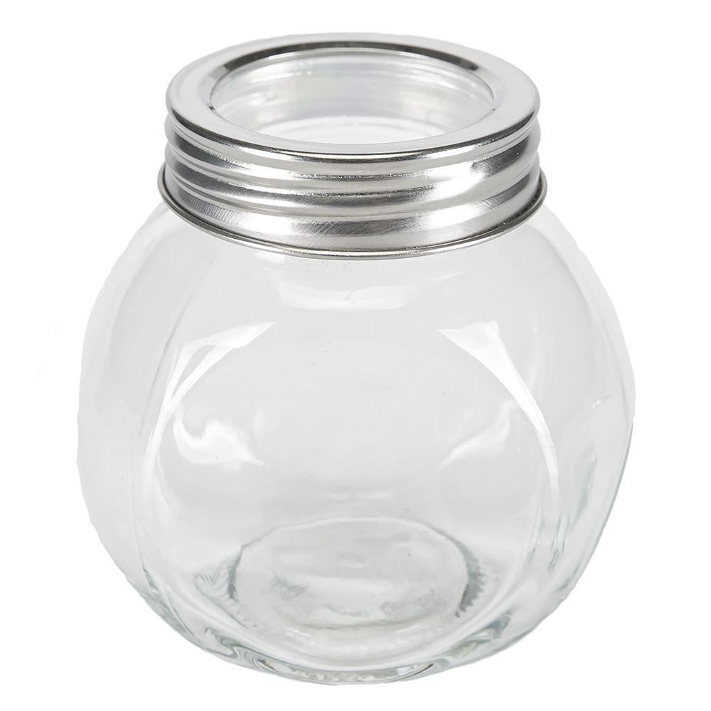 Porta Tempero Vidro C/ Tampa 200Ml - Vidro