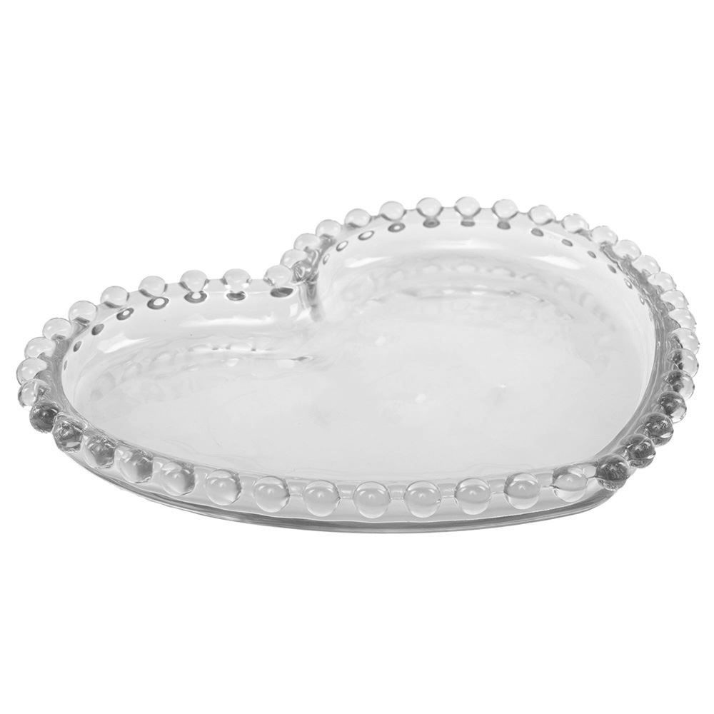 Prato Coracao Pearl 18X15x2cm - Cristal