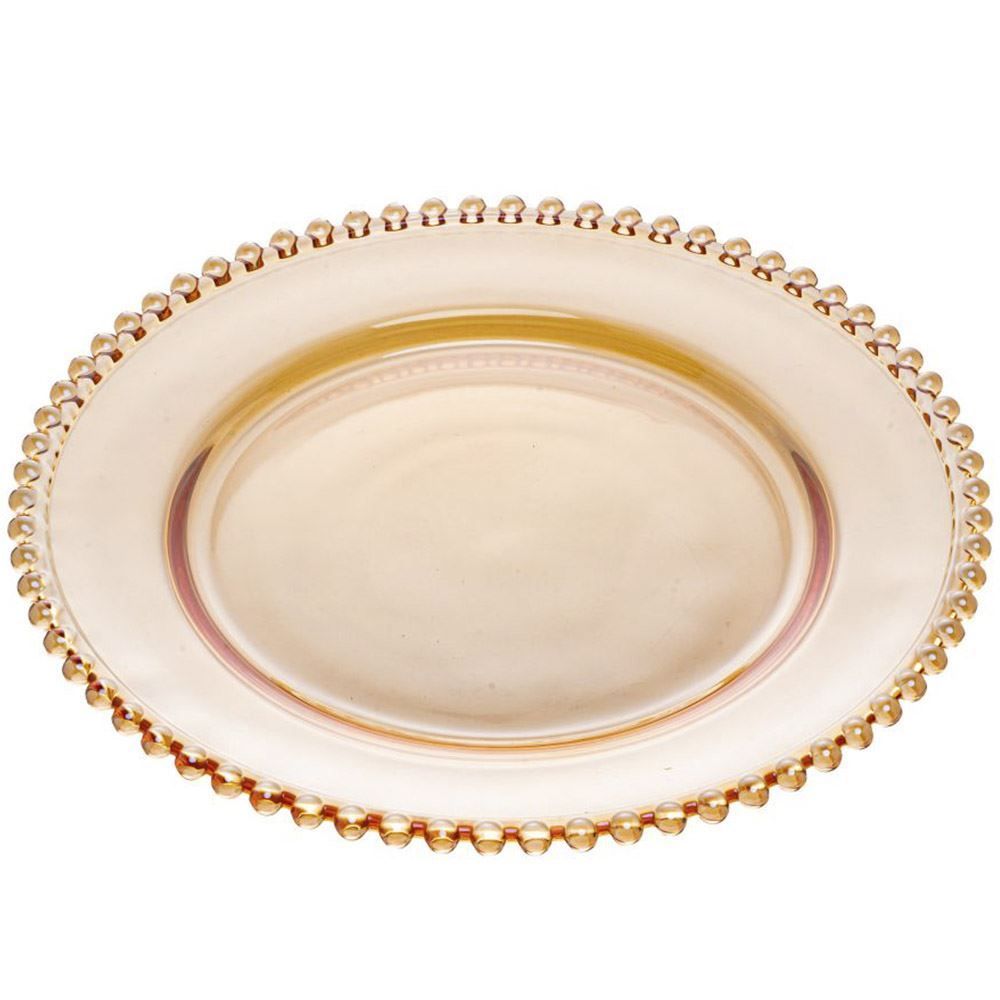 Prato Pearl Ambar 28Cm - Cristal