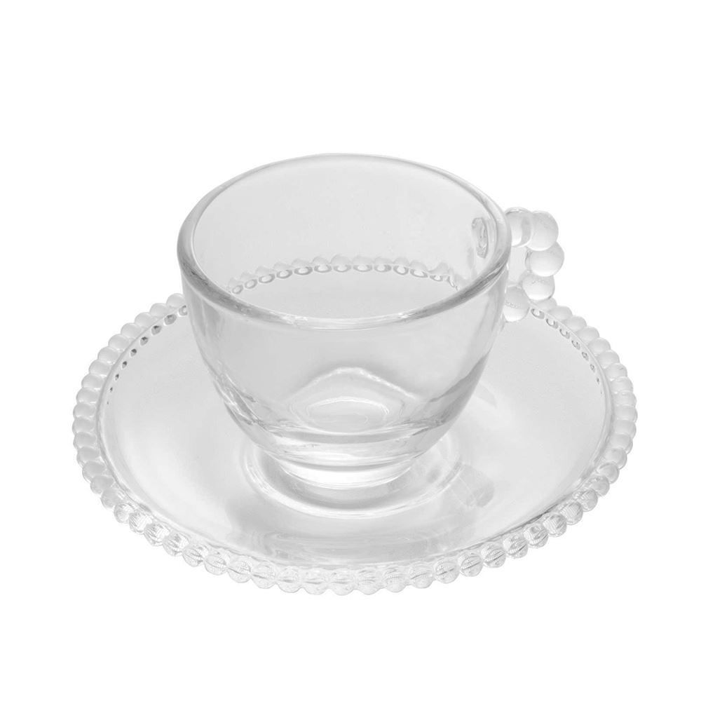 Xicara Cafe C/ Pires Pearl 80Ml - Cristal