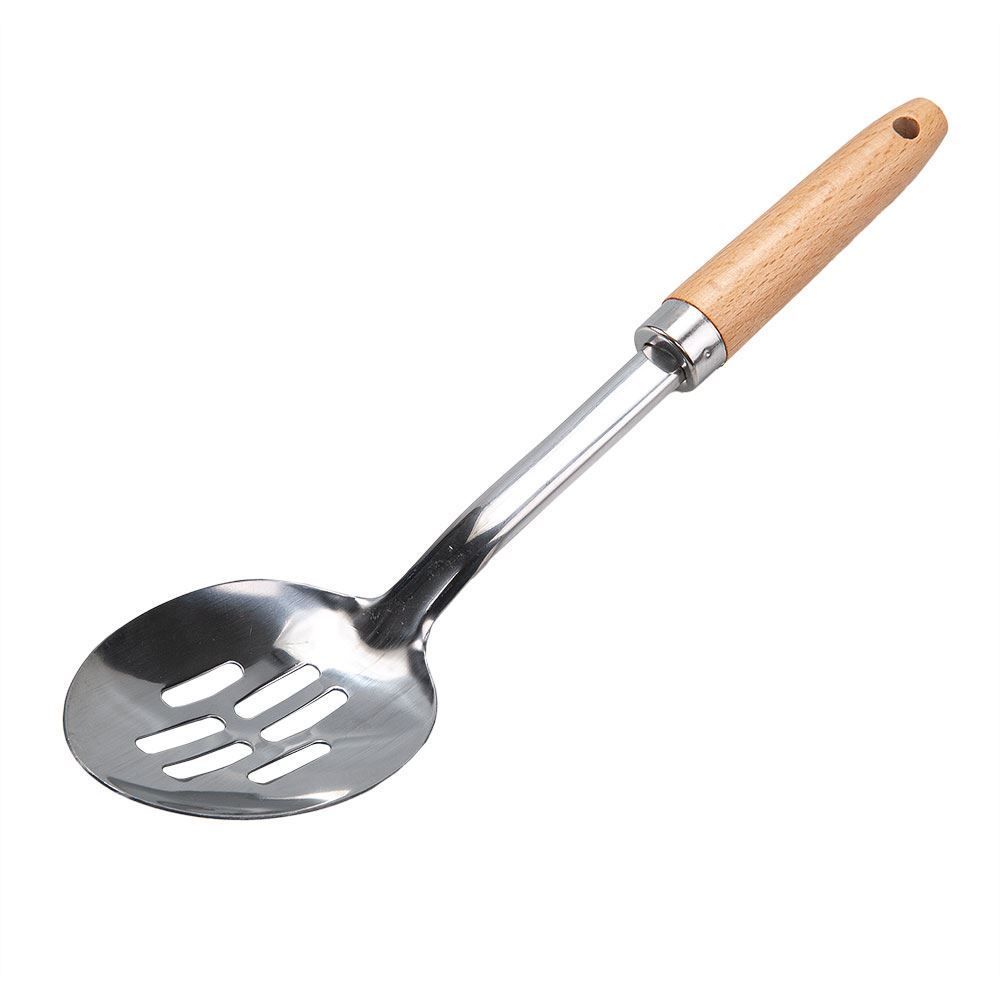 Colher Vazada Inox 31Cm - Inox