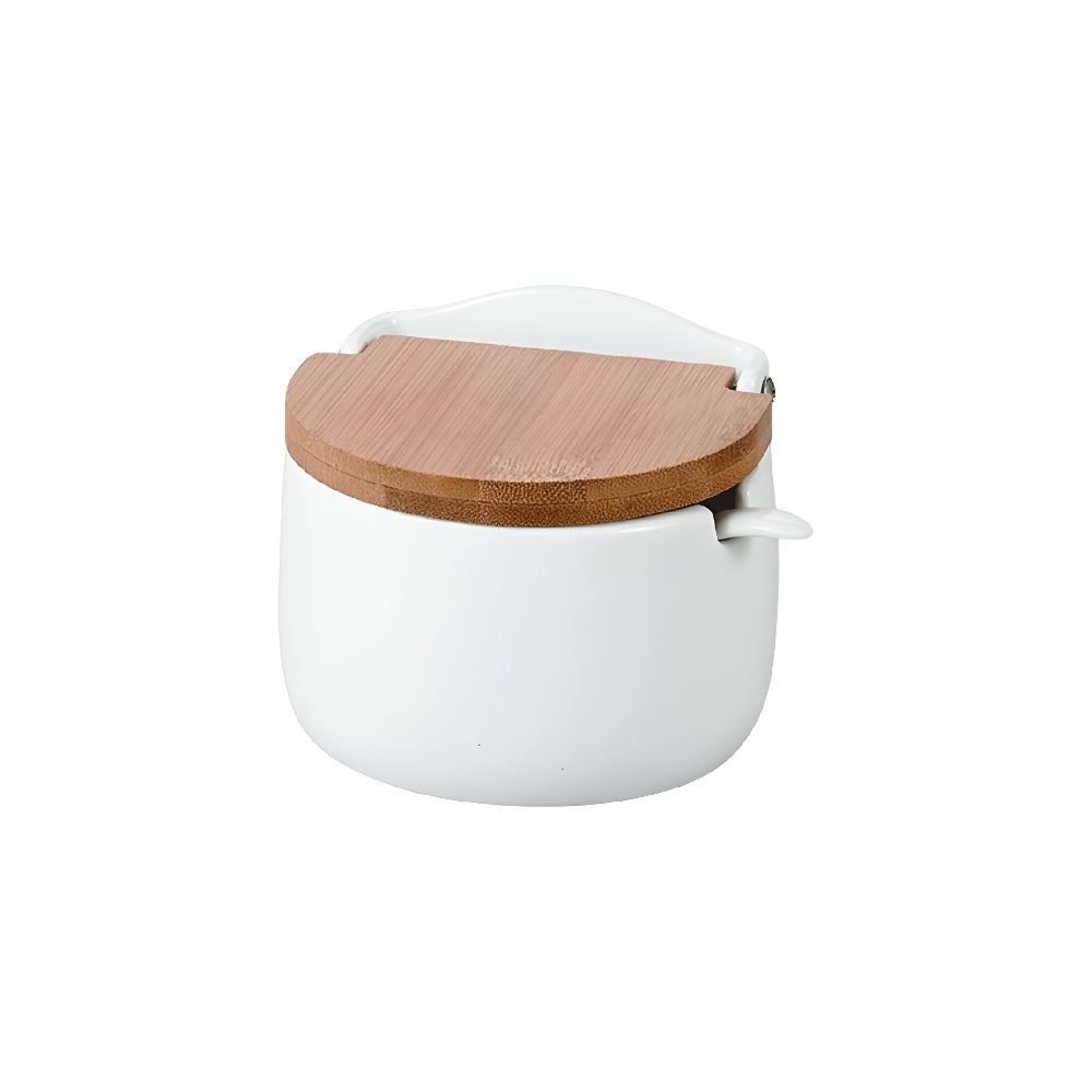 Saleiro Com Colher Hauskraft 11 Cm - Branco