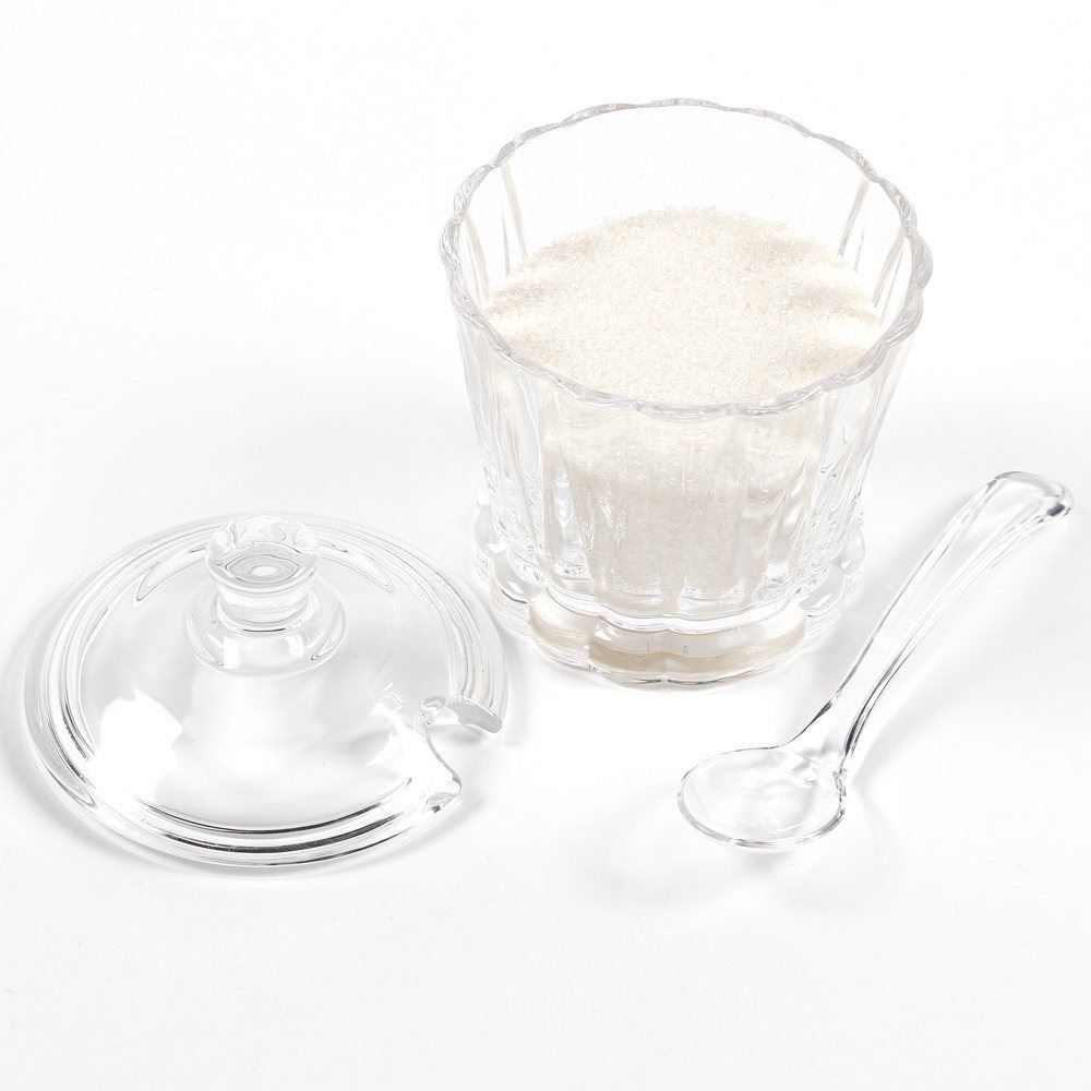Açucareiro De Vidro Com Tampa E Colher Radial Lyor 210Ml - Transparente
