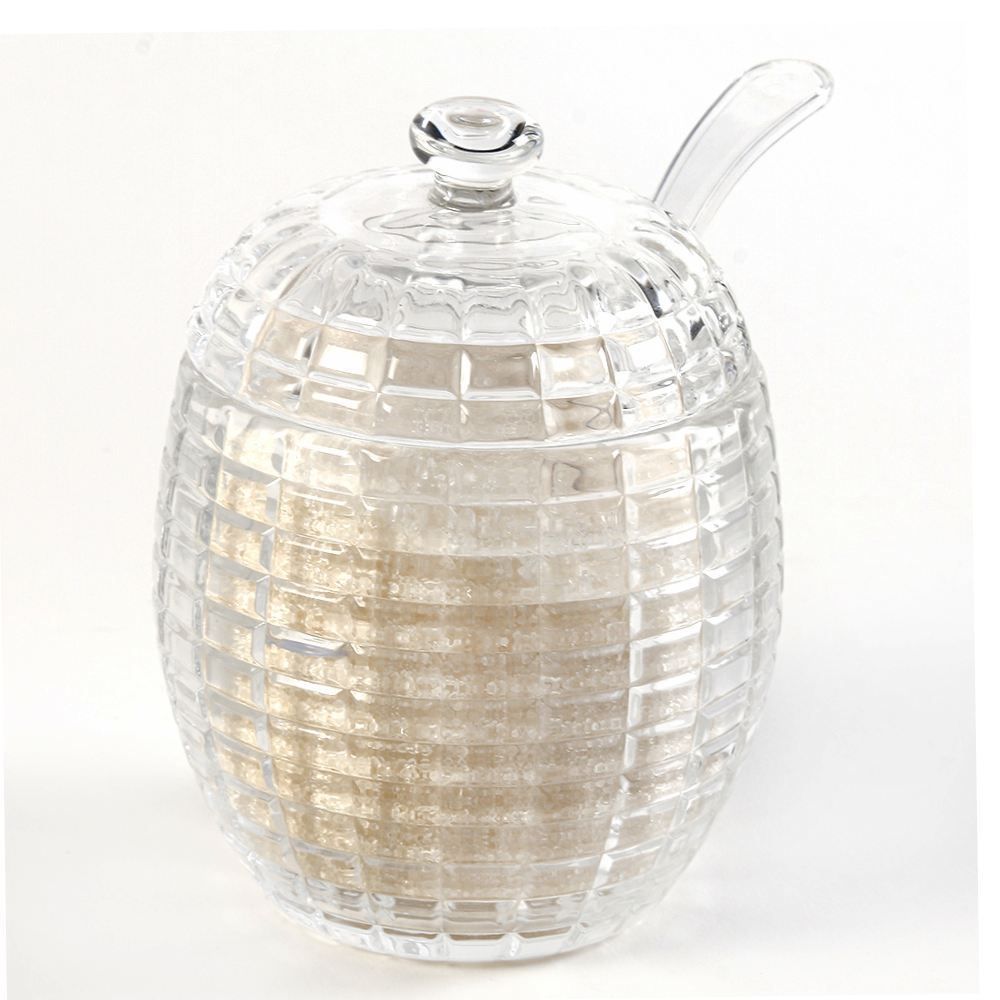 Açucareiro Vidro Com Colher Candy Hauskraft 220Ml - Transparente