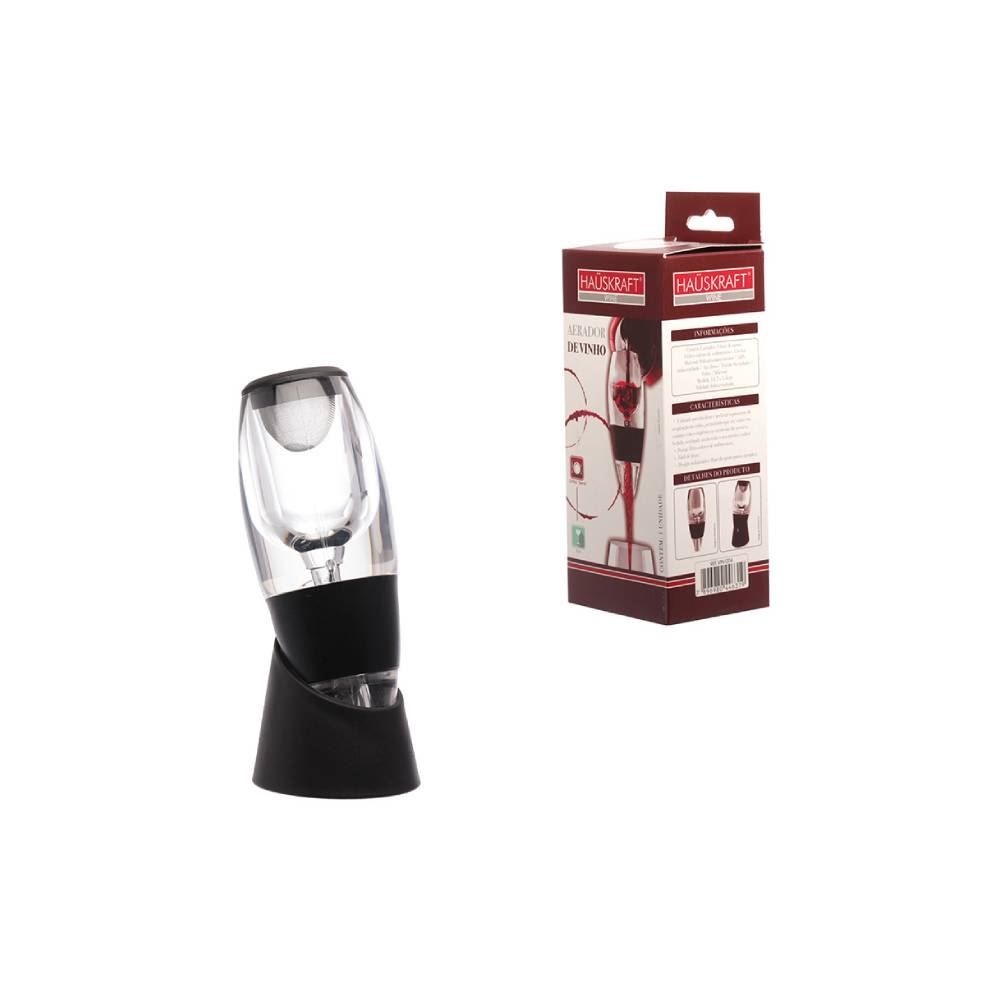 Aerador De Vinho Com Base 16 Cm - Transparente  