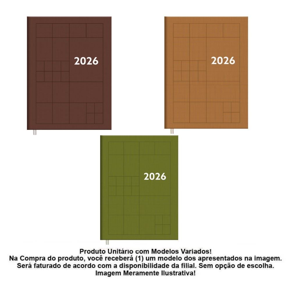 Agenda Costurada 2026 Compacta Color 176 Folhas Foroni - Sortido