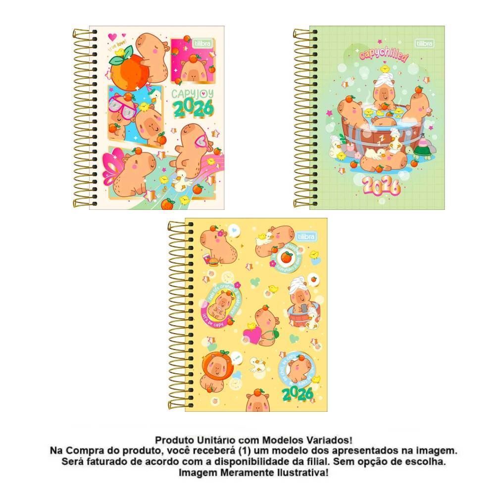 Agenda Espiral Capy Club 160 Folhas Tilibra - Sortido