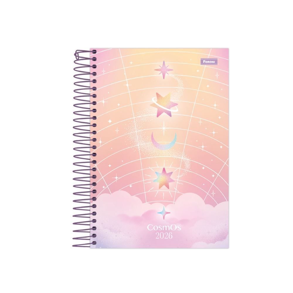 Agenda Espiral 2026 Cosmos 176 Folhas Foroni - Sortido