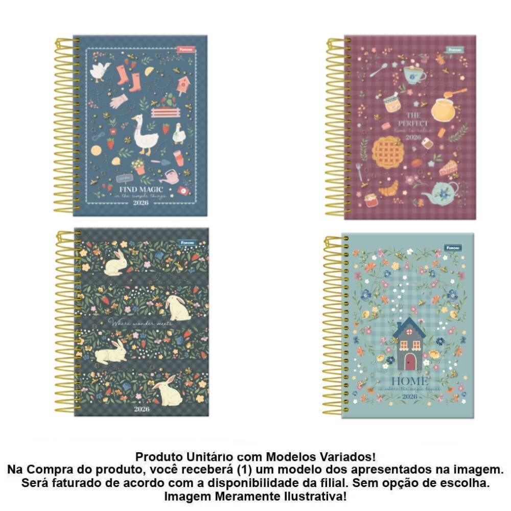 Agenda Espiral Milly 2026 176 Folhas Foroni - Sortido