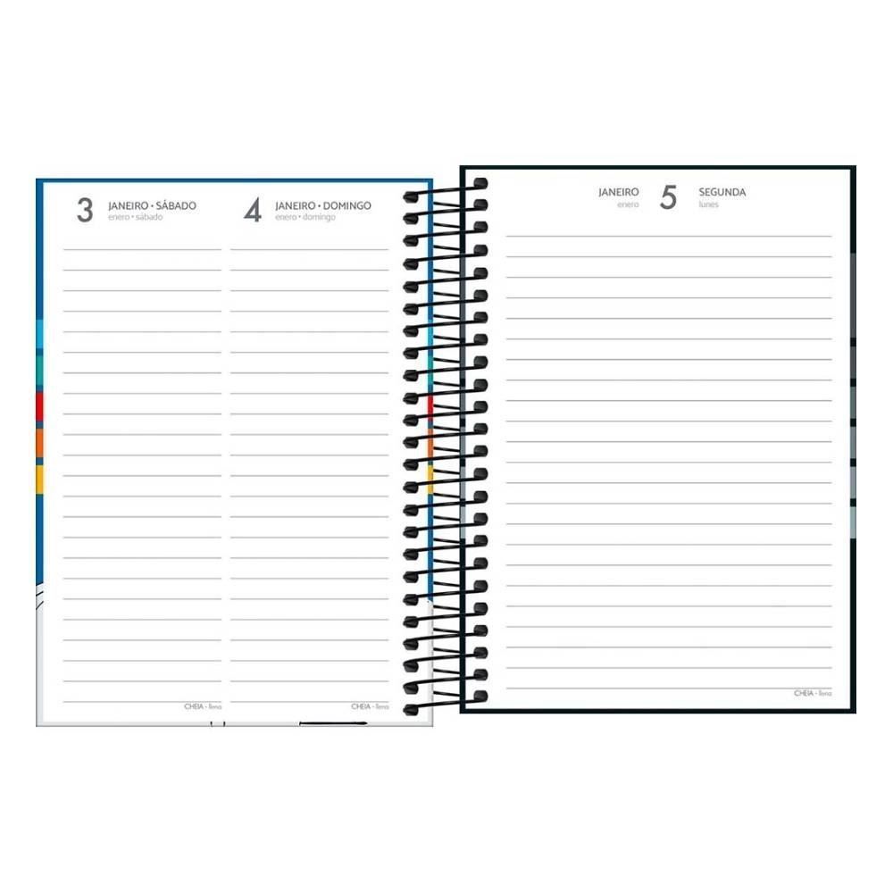 Agenda Espiral Pepper 2026 Masculino 160 Folhas Tilibra - Sortido