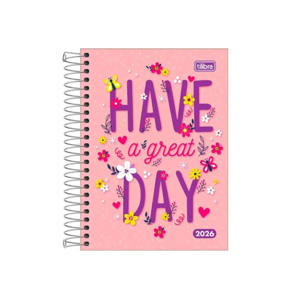 Agenda Espiral 2026 Pepper Feminina 160 Folhas Tilibra - 179604