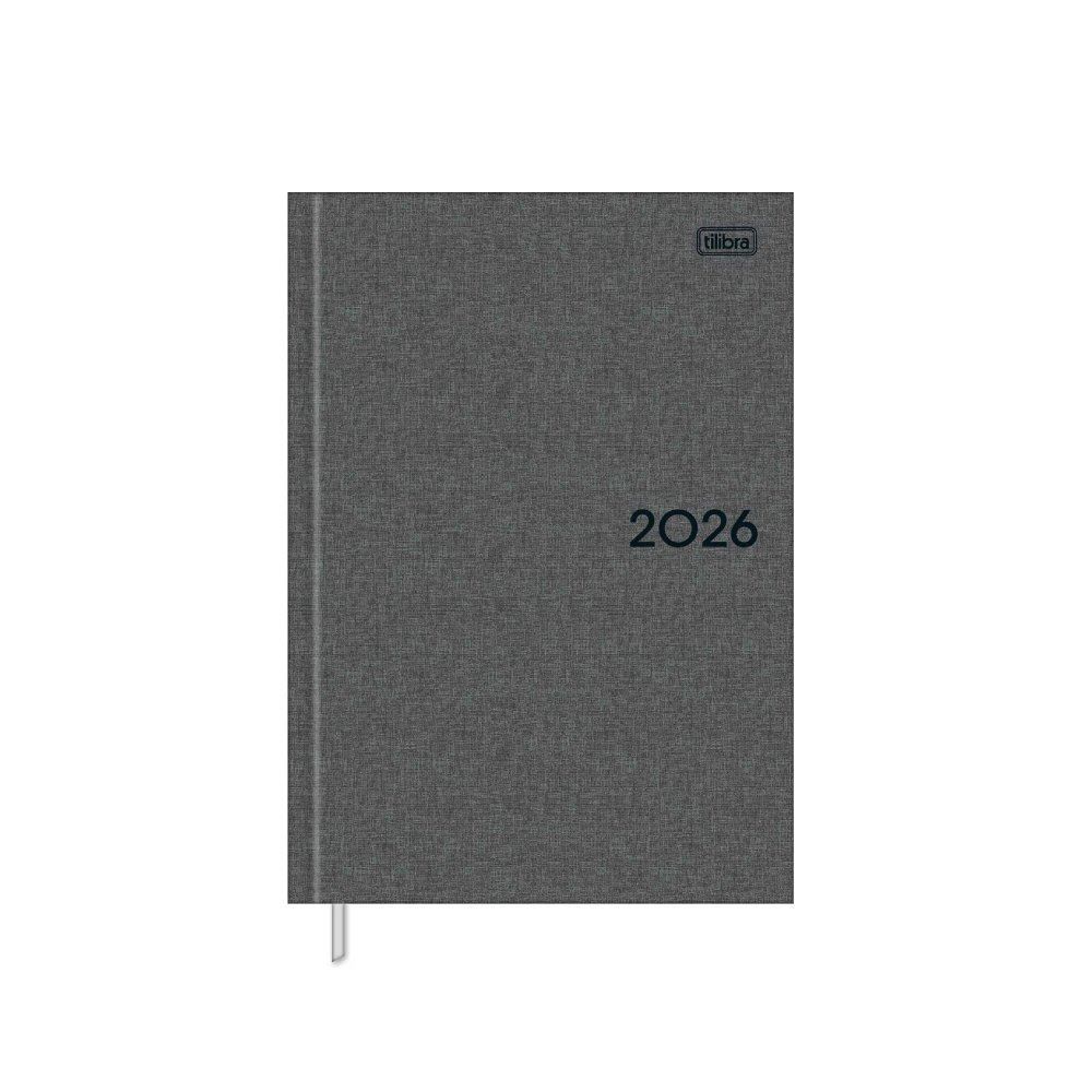 Agenda Costurada 2026 Executiva Milano 176 Folhas Tilibra - Chumbo