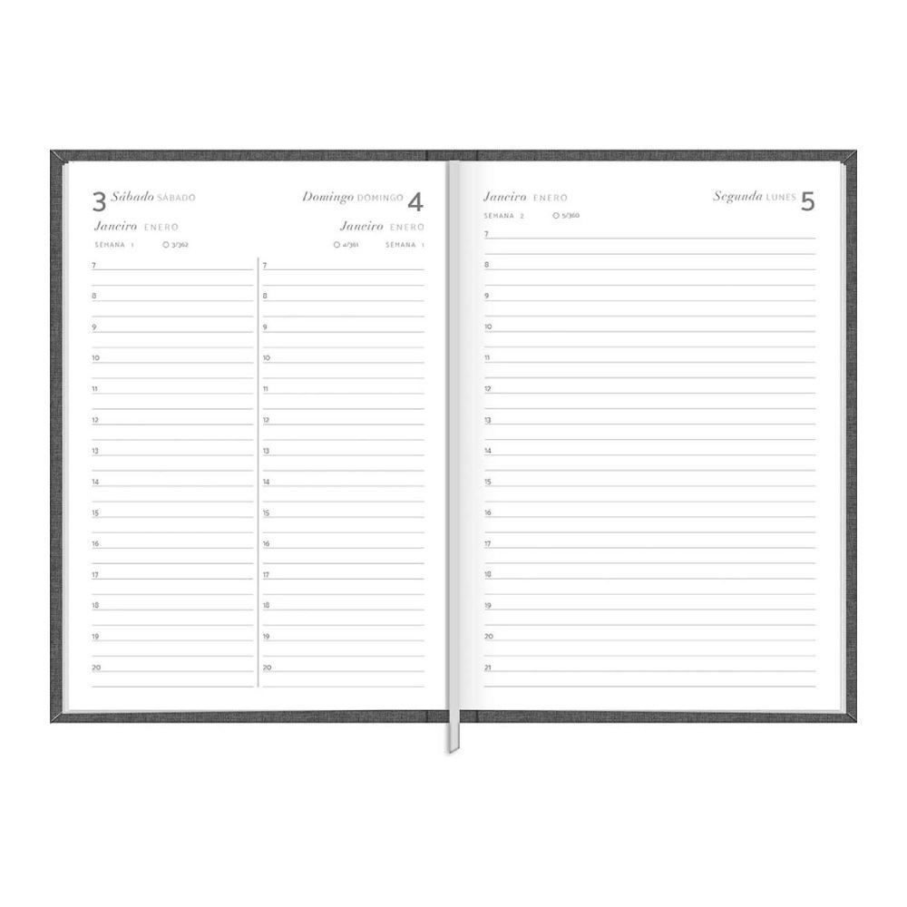 Agenda Costurada 2026 Executiva Milano 176 Folhas Tilibra - Chumbo