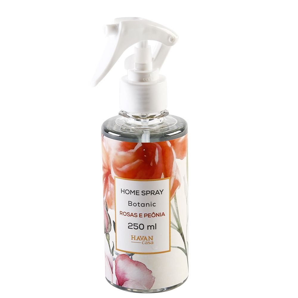 Água Perfumada Home Spray Botanic 250Ml Havan Casa - Rosas e Peônia