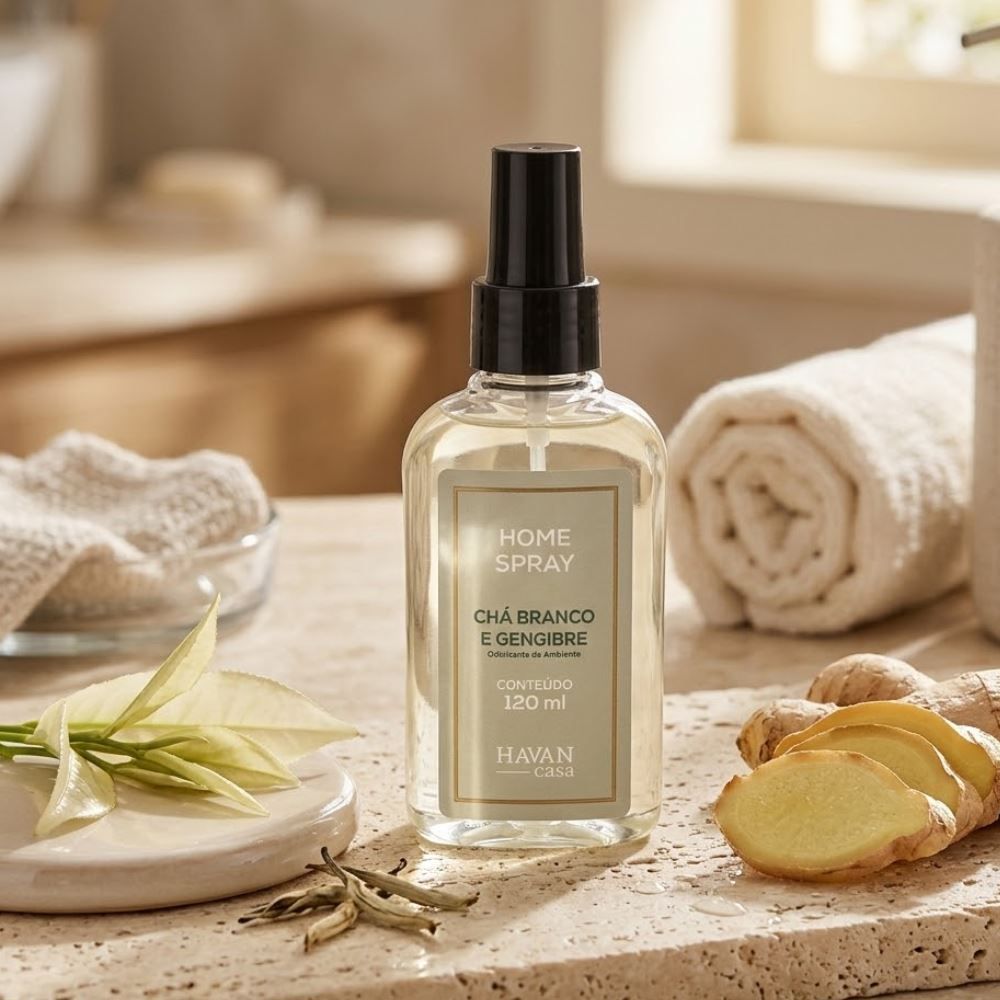 Água Perfumada Home Spray Havan Casa 120Ml - Chá Branco E Gengibre