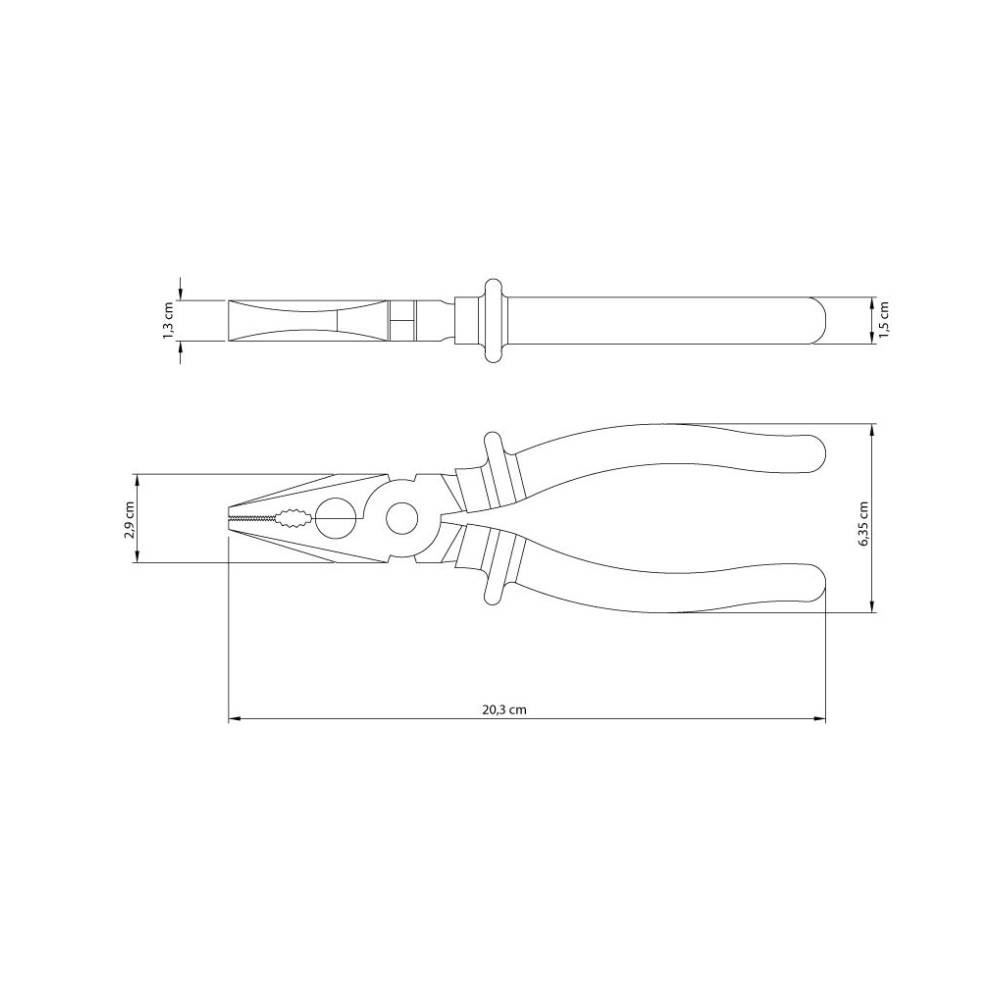Alicate 8" Isolado 1000V Universal Tramontina - 41001/108