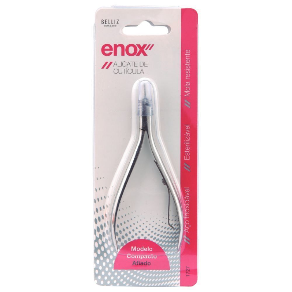 Alicate De Cutícula Compacto Enox Ricca - Aço Inox