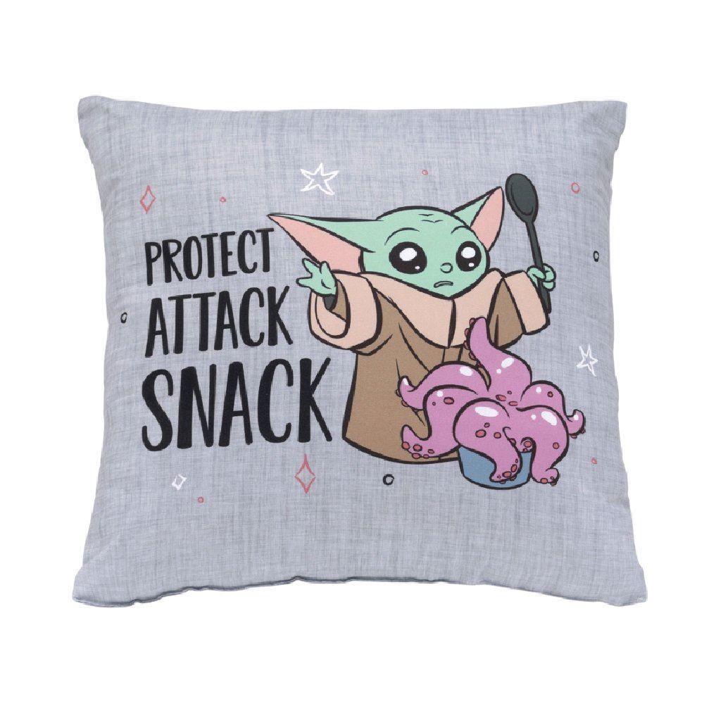 Almofada Decorativa 43X43cm Personagem Disney - Baby Yoda Fofo