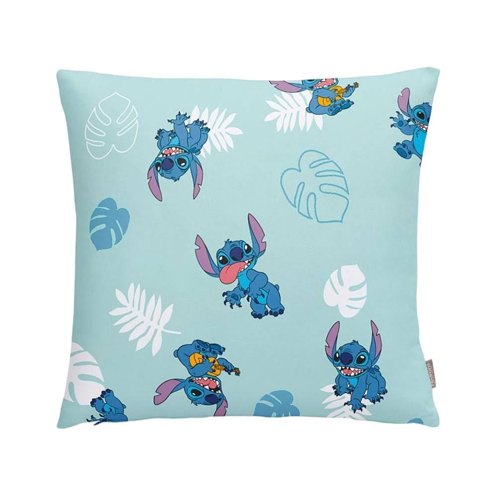 Almofada Estampada 43X43cm Disney Hedrons  - Stitch Folhas