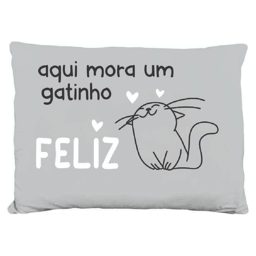 Almofada Funny Animais 35X45 cm Havan Casa - Cinza Feliz