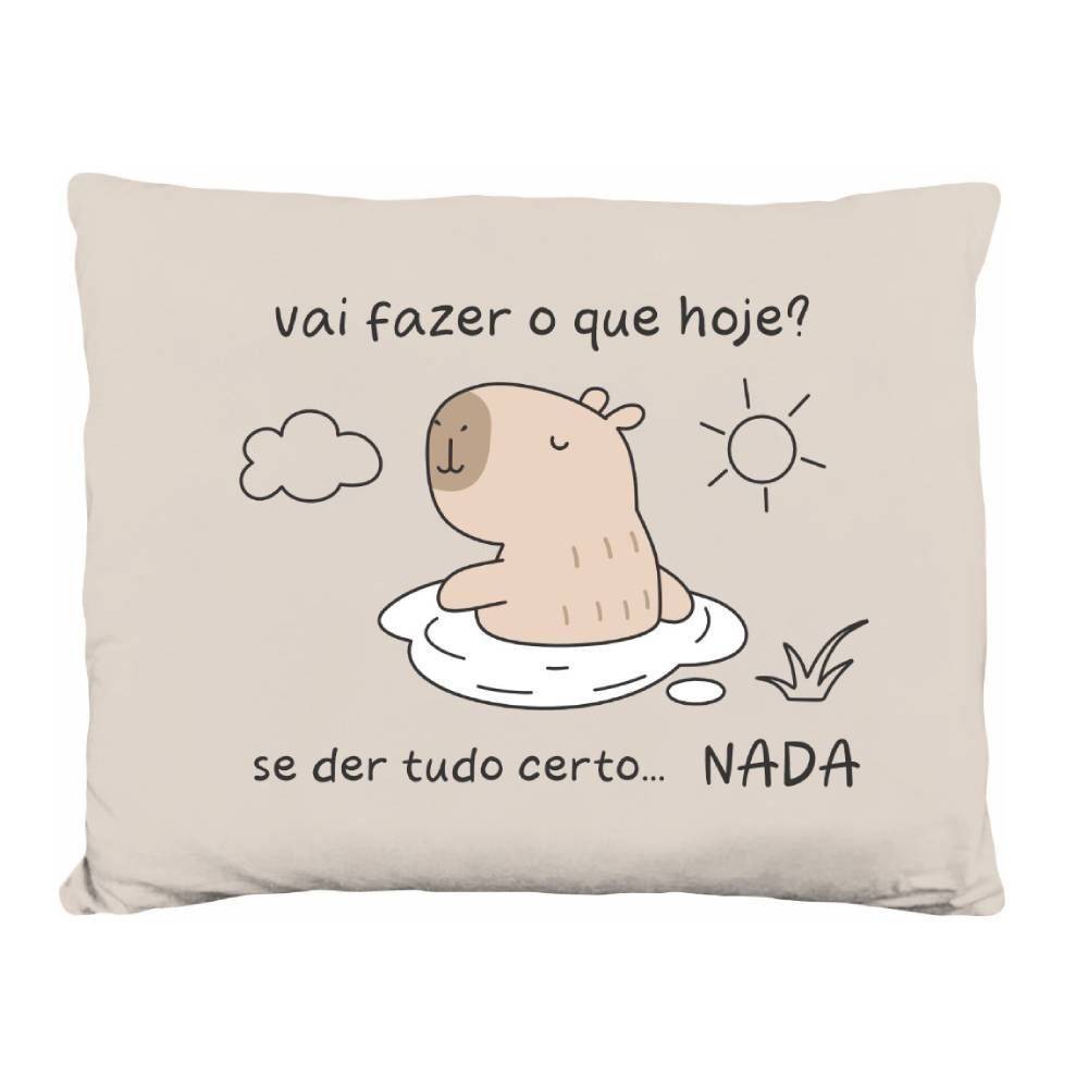 Almofada Funny Capivara 35X45 cm Havan Casa - Bege Nada