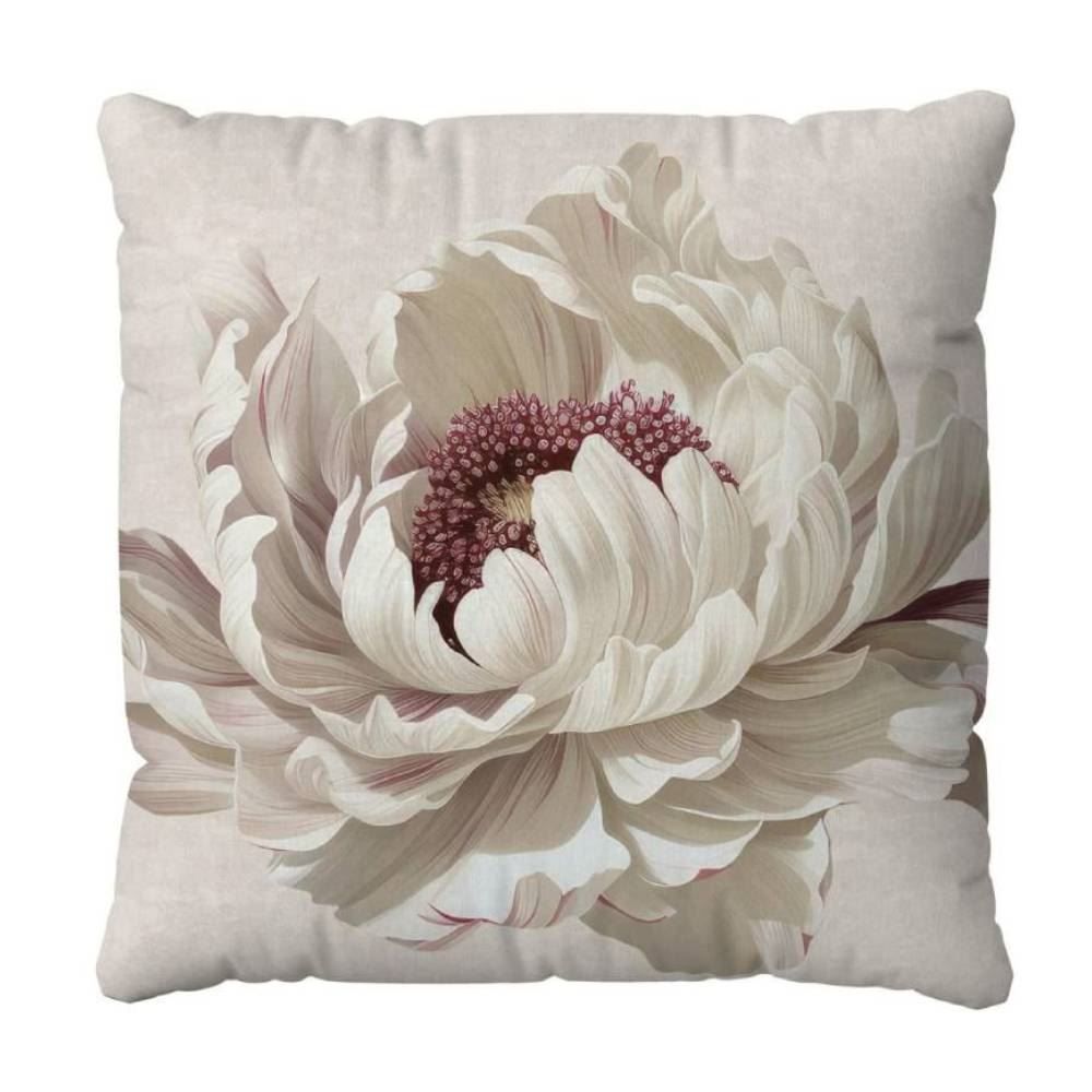 Almofada Veludo 48X48 Cm Estampada Havan Casa - Begônia Off