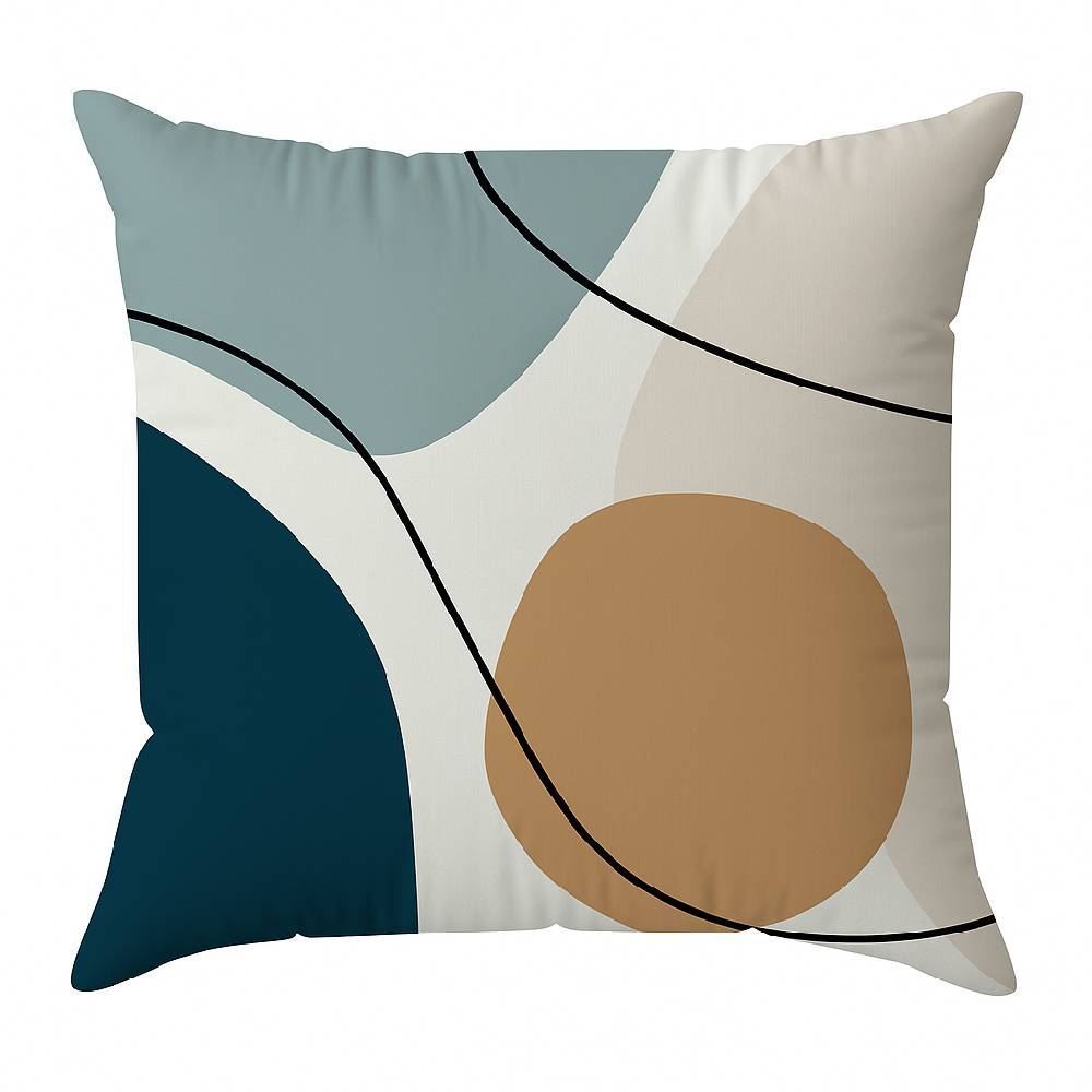 Almofada Veludo 48X48 Cm Estampada Havan Casa - Geométrico Azul