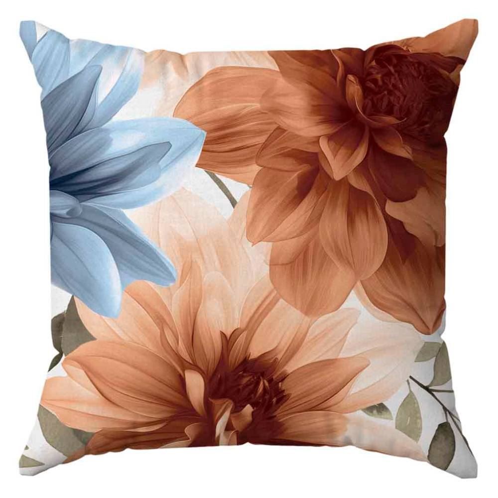 Almofada Veludo 48X48cm Estampada Havan Casa - Flor De Pêssego