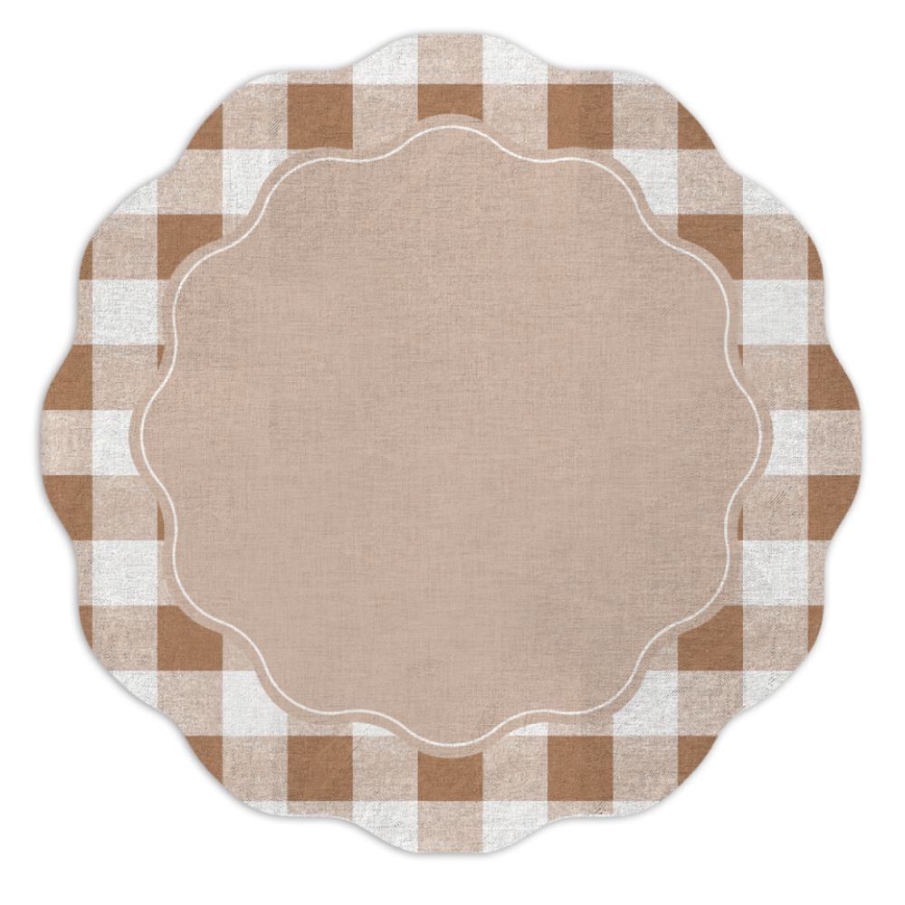 Fundo De Prato Viena 40 Cm Havan Casa - Vichy Textura Bege