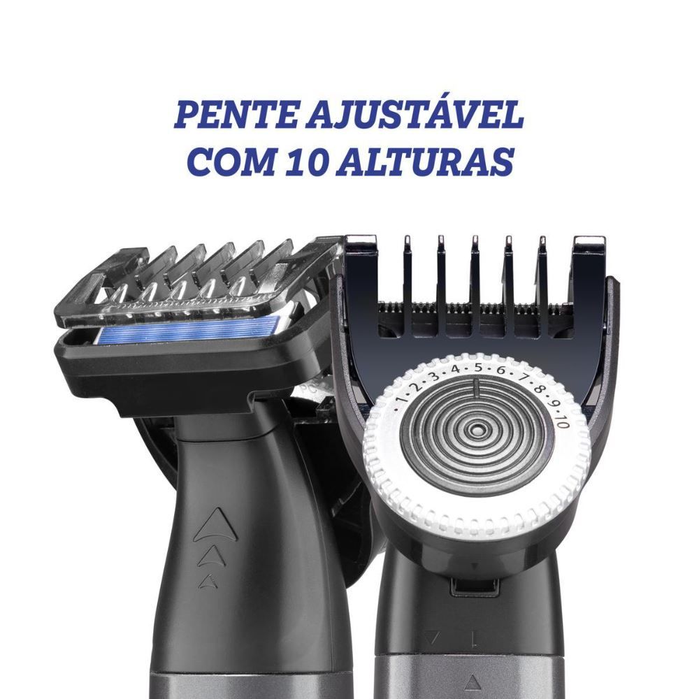 Aparador de Pelos Philco Bivolt 5 Acessórios Usb Pap02