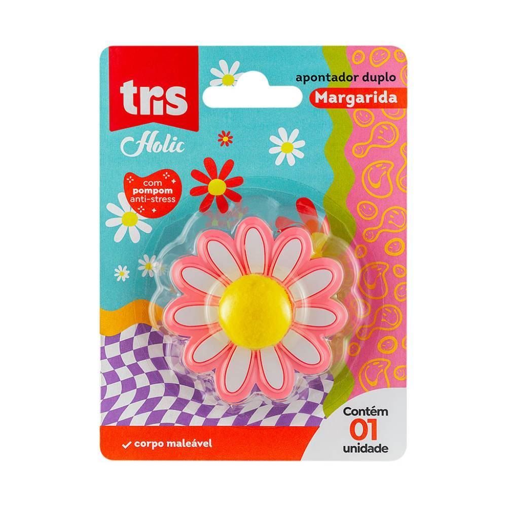 Apontador Duplo Margarida Com Pompom Tris - 906939