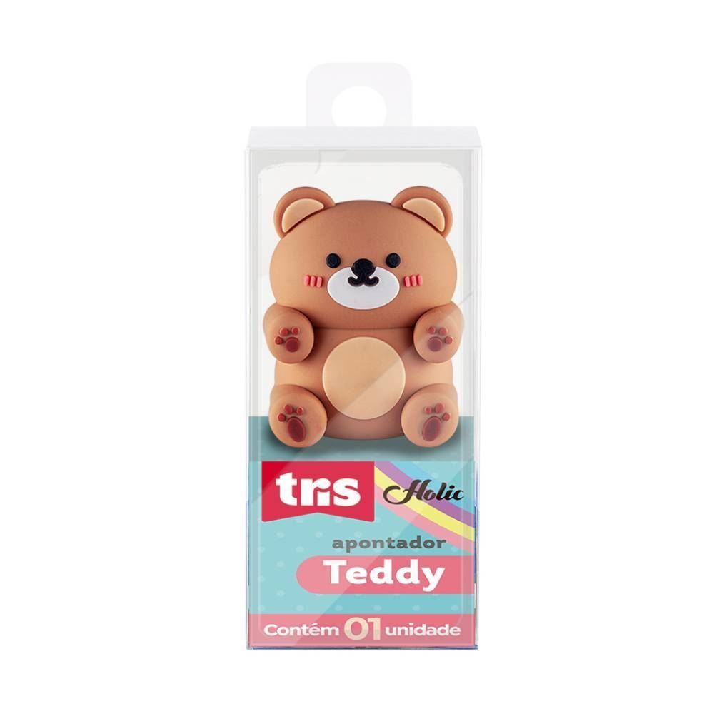 Apontador Teddy Holic Fofurices Com Depósito Tris - Sortido