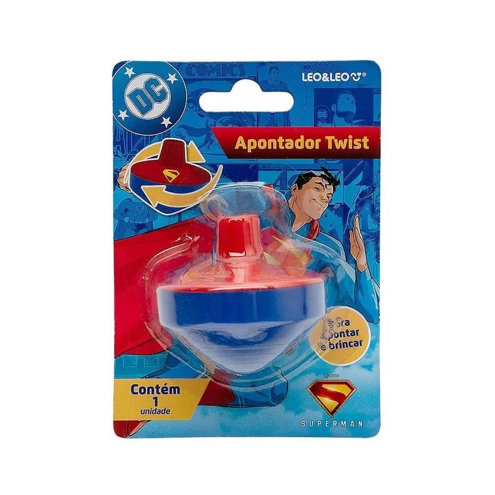 Apontador Twist com Depósito Super-Homem Leo&Leo - 1 Unidade