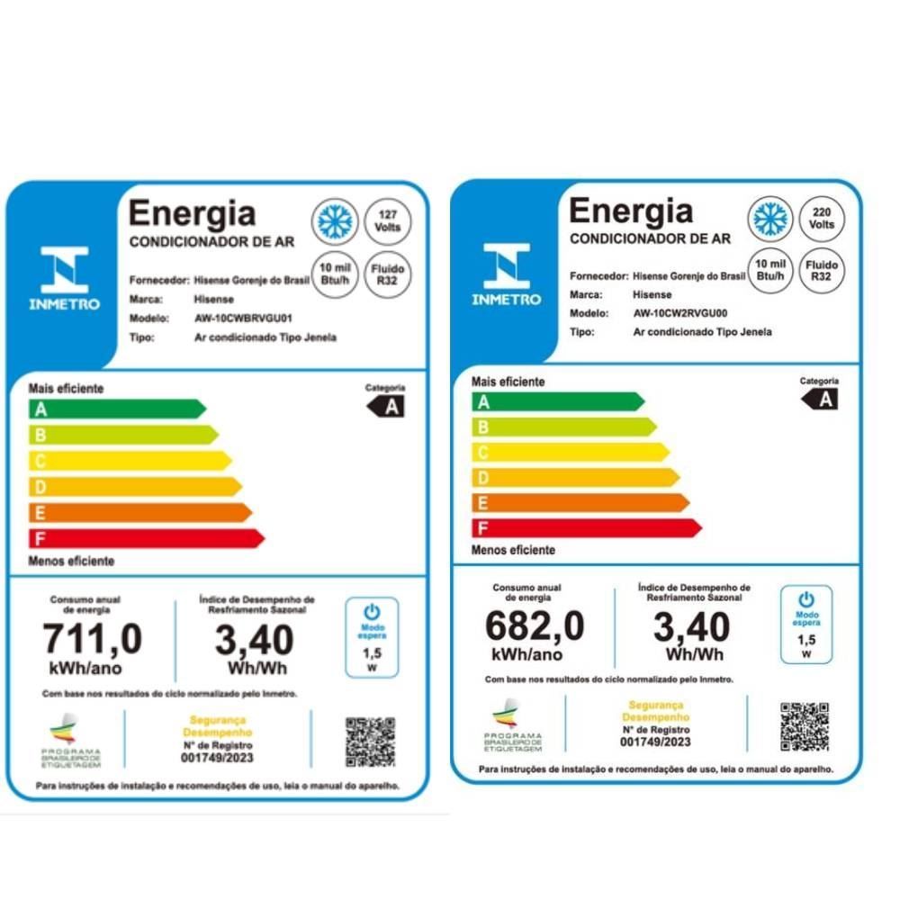Ar condicionado Hisense de Janela 10000 Btus Frio AW-10CW2RVGU00