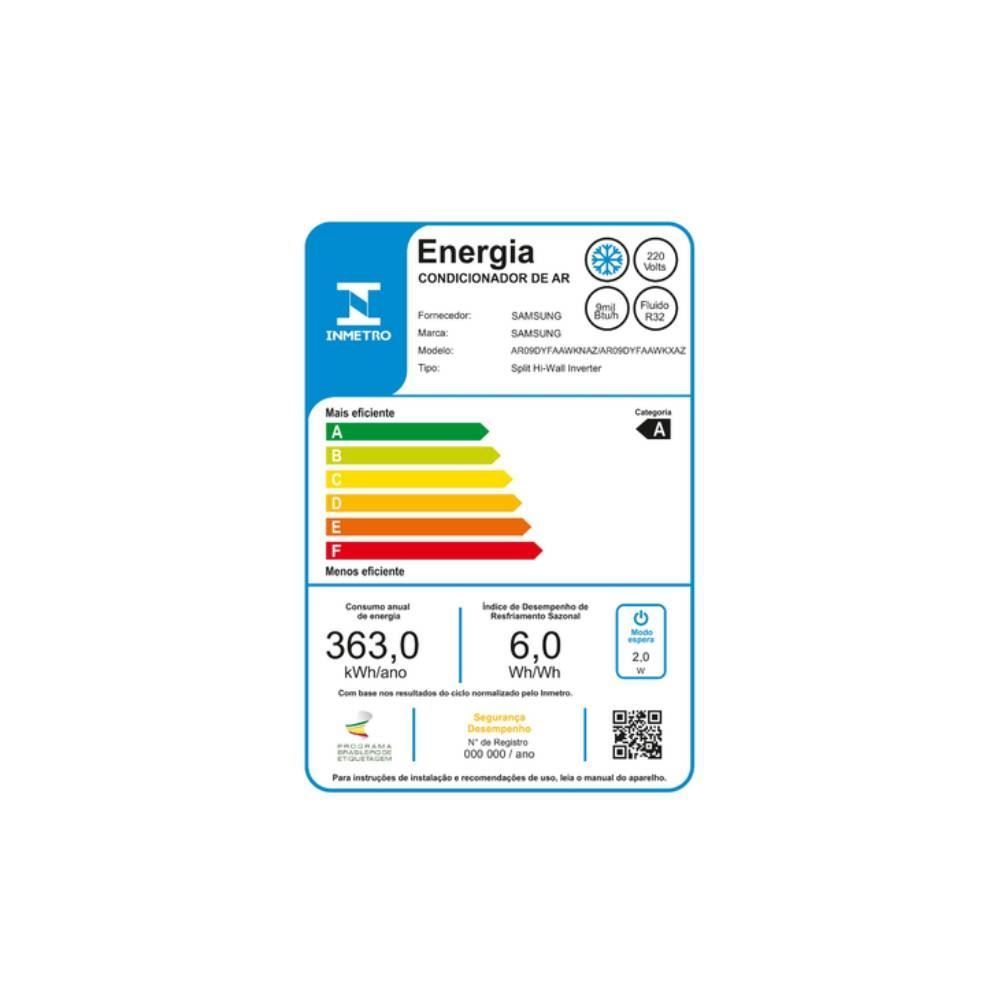 Ar Condicionado Samsung 9000 Btus Frio Windfree Ar09dyfaawk - 220V