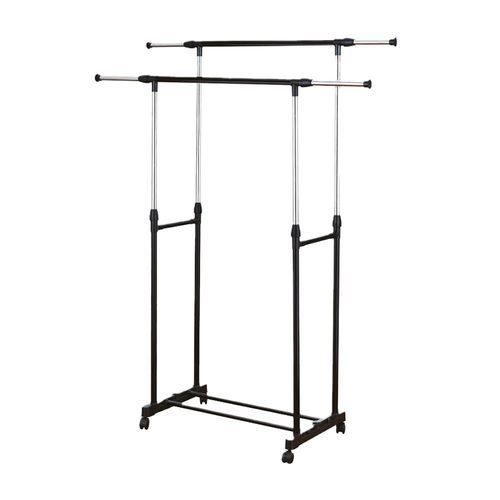 Arara Dupla Ferro, Aco Inox E Plastico Pp 140X42x160cm