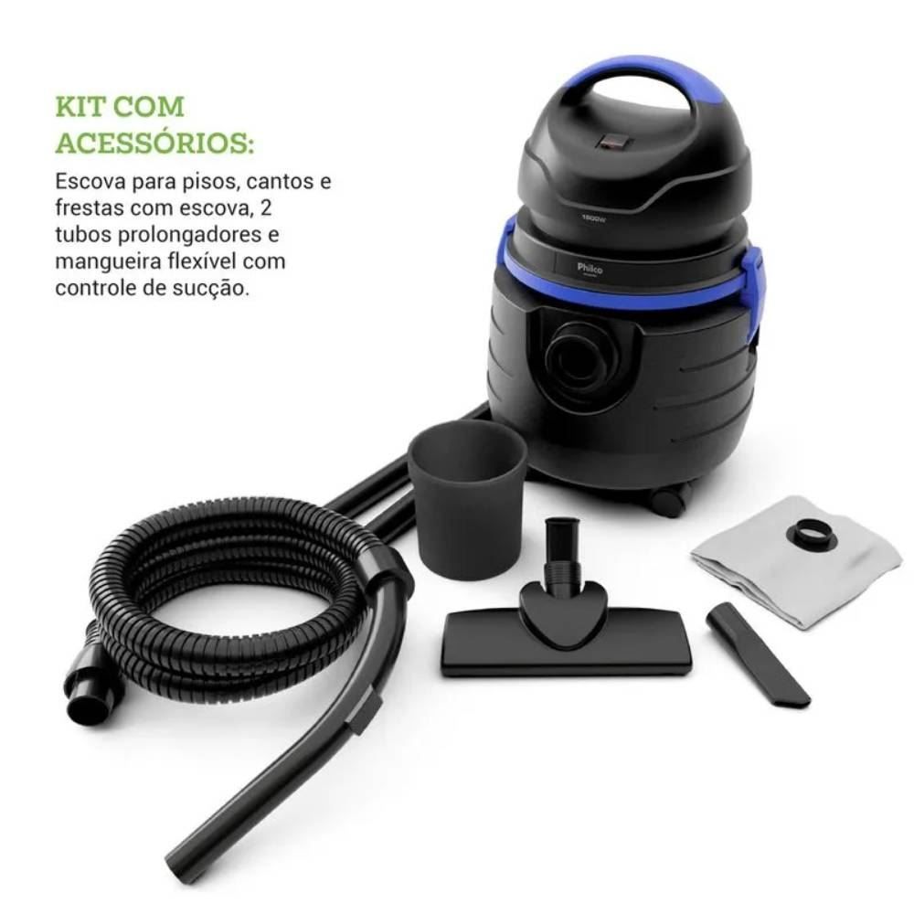 Aspirador de Pó e Água Philco 1500W 20 Litros PAS80