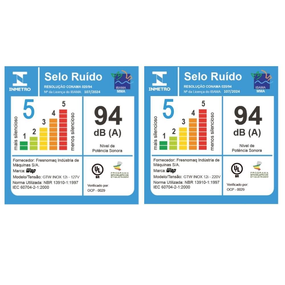 Aspirador de Pó e Água WAP 12 Litros Inox GTW12i 1600W