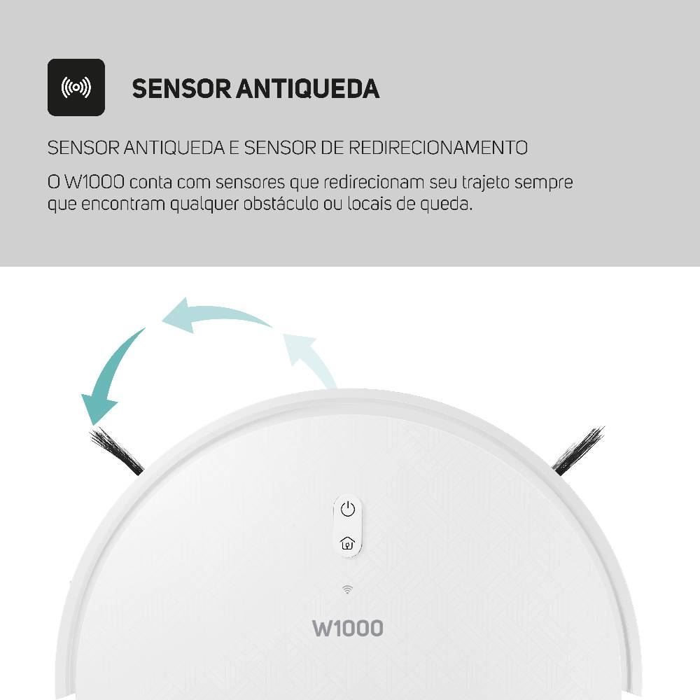 Aspirador De Pó Robô Wap Com Mapeamento Robot W1000 - Bivolt