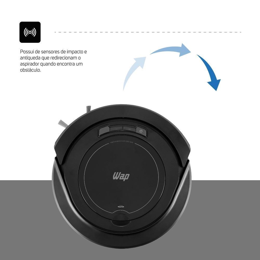 Aspirador de Pó Robô Wap 3 em 1 Varre Aspira e Passa Pano W90 - Bivolt