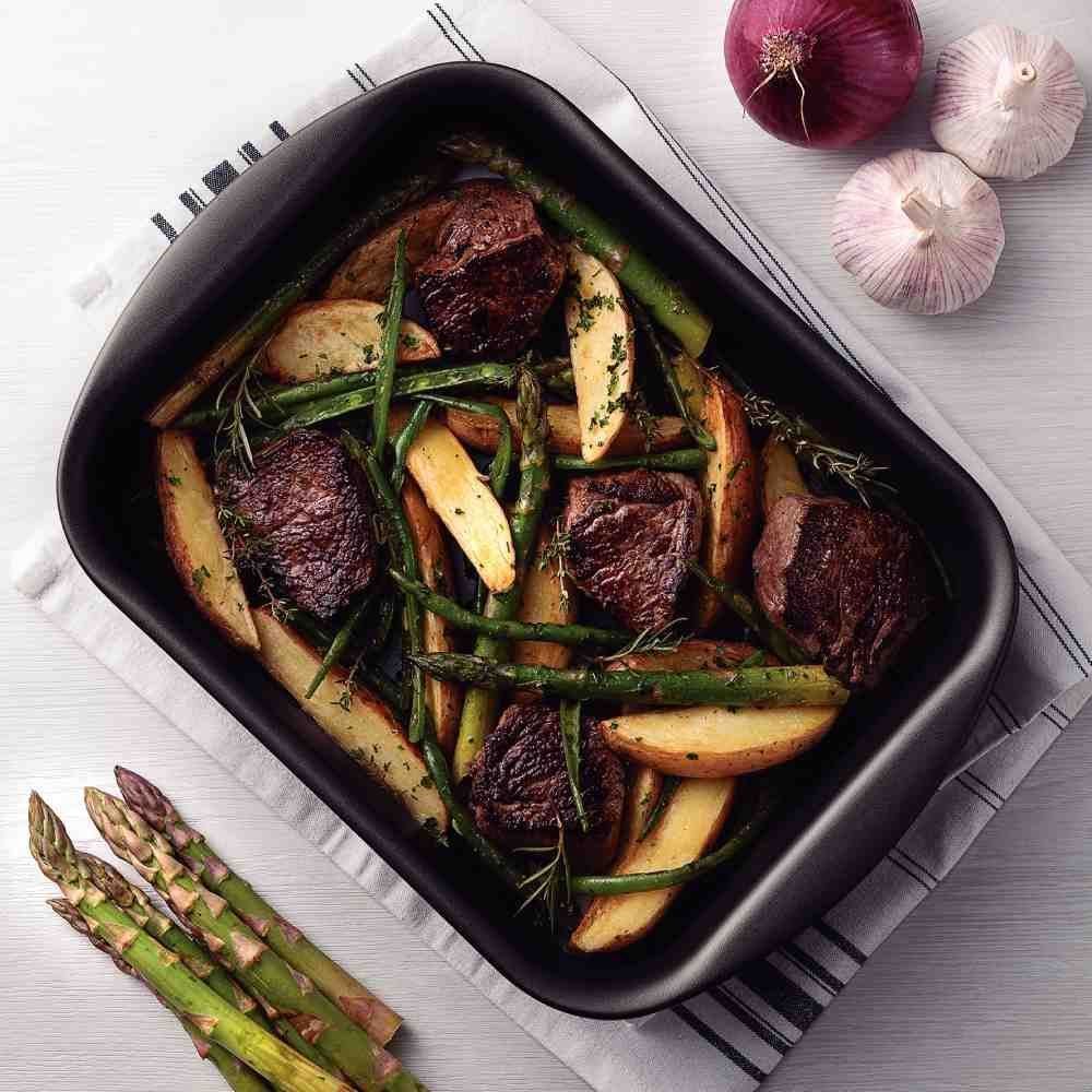 Assadeira Funda Retangular Alumínio Starflon Max Brasil Tramontina 34 Cm - Grafite