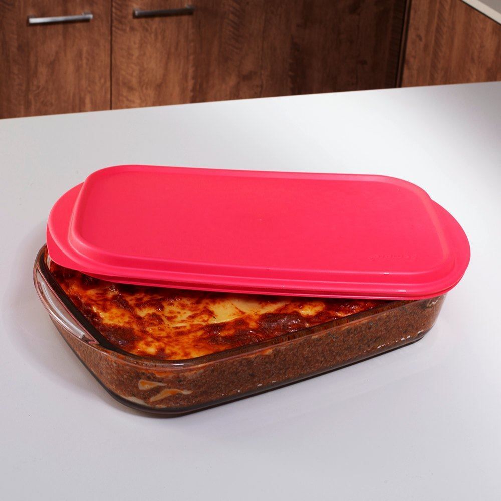 Lasanheira Retangular Com Tampa Sempre Nadir 4 Litros - Vidro