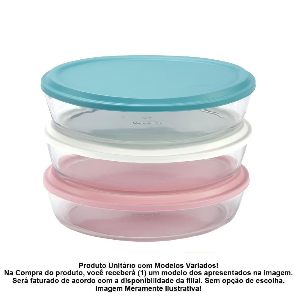 Assadeira Oval Com Tampa Marinex 1,6 Litros - Sortido