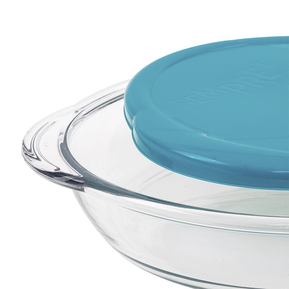 Assadeira Redonda Nadir Com Tampa Sempre 2,4 Litros - Vidro