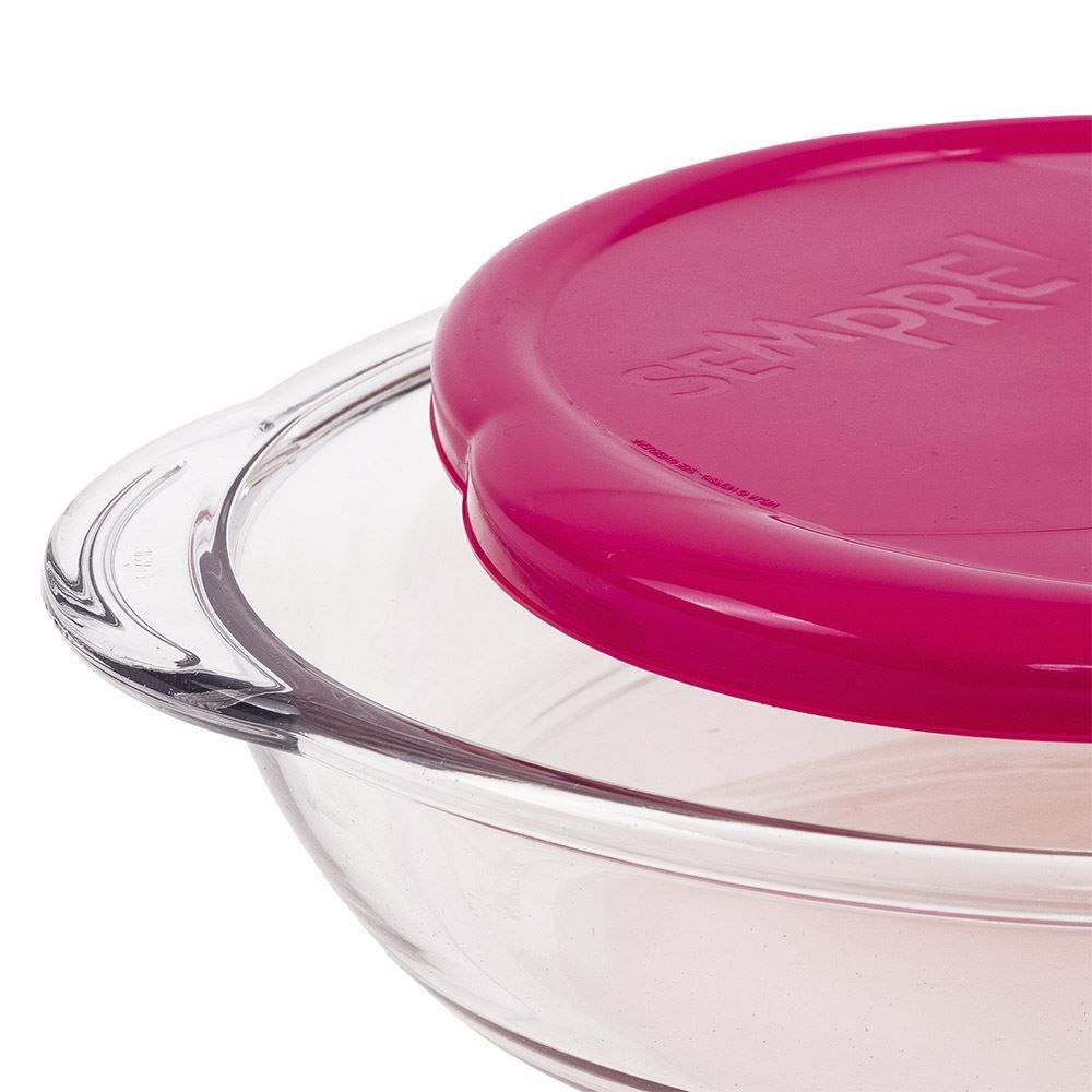 Assadeira Redonda Nadir Com Tampa Sempre 2,4 Litros - Vidro